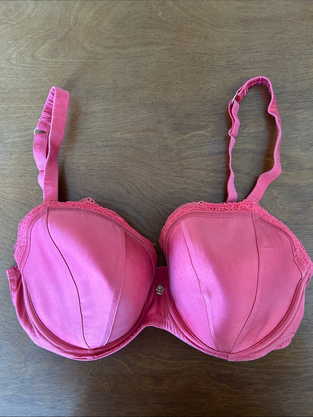 Marks & Spencer Pink Padded Lace-Edge Bra